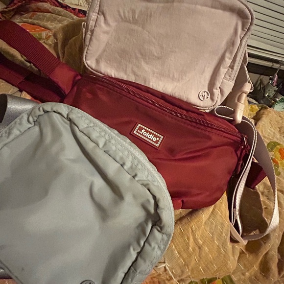 Bundle Red Pink and Gray Crossbody Bags - Picture 1 of 16